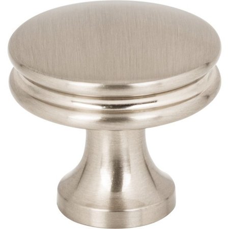 JEFFREY ALEXANDER 1-1/4" Diameter Satin Nickel Marie Cabinet Knob 445SN